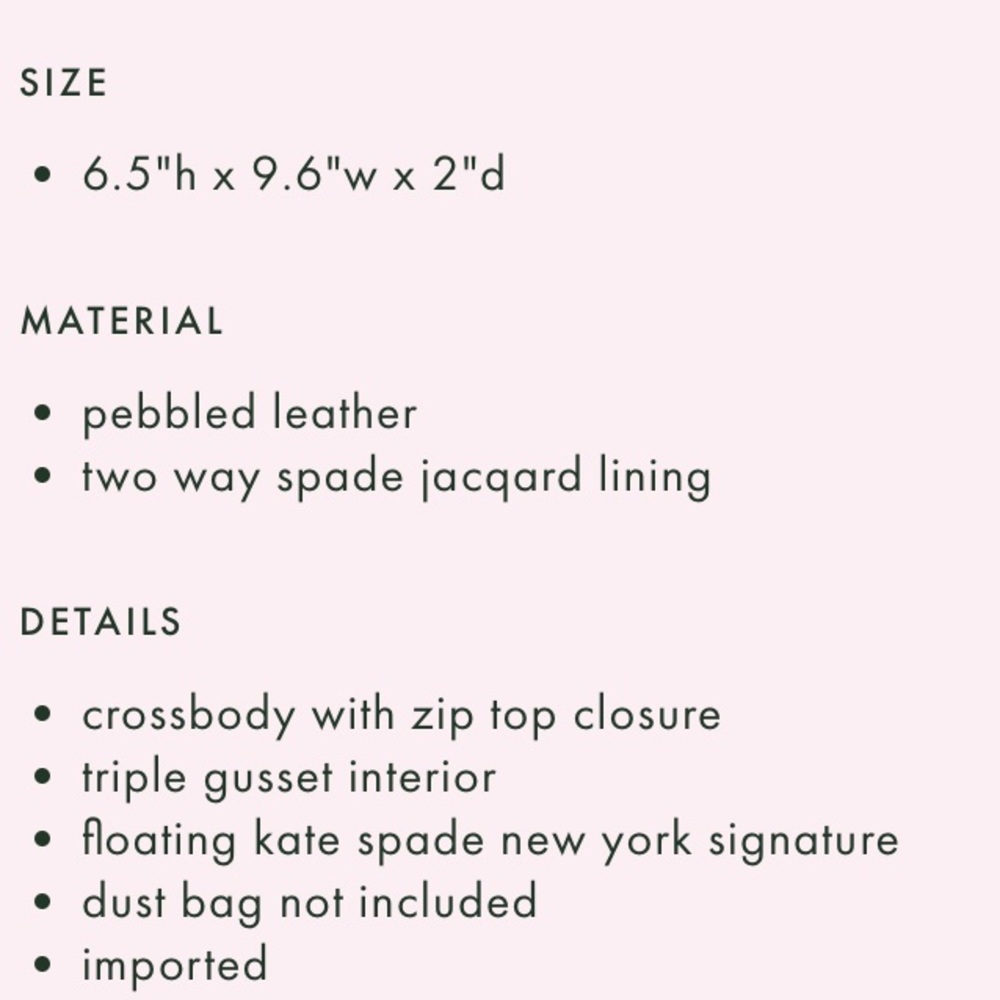 SOLD 🌟 HP 🌟 6.3.20 Kate Spade crossbody bag - Picture 4 of 4